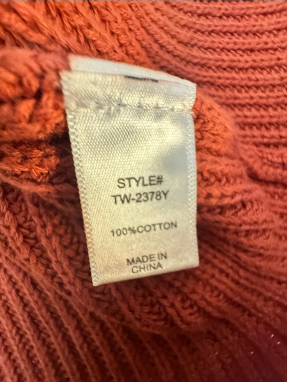 Zenana Outfitters Rust Short-Sleeve Crewneck Sweater with Pocket - Picture 4 of 4